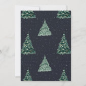 Minimal Evergreen Christmas Engagement Party 招待状 (裏面)