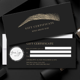 Minimal Eyebrow Black Logo Gift Certificate