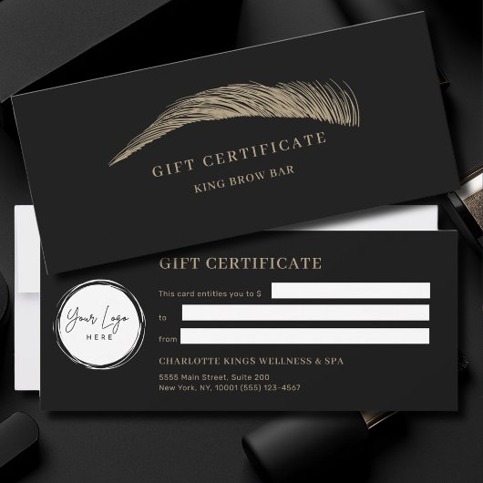 Minimal Eyebrow Black Logo Gift Certificate