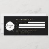 Minimal Eyebrow Black Logo Gift Certificate (裏面)