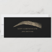 Minimal Eyebrow Black Logo Gift Certificate (正面)