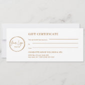 Minimal Eyebrow Logo Gift Certificate (裏面)