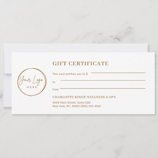 Minimal Eyebrow Logo Gift Certificate (裏面)