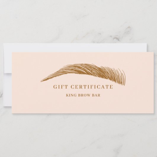 Minimal Eyebrow Logo Gift Certificate (正面)