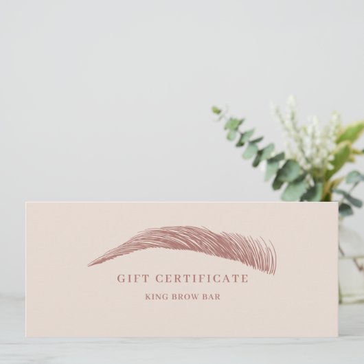 Minimal Eyebrow Logo Gift Certificate (スタンド正面)
