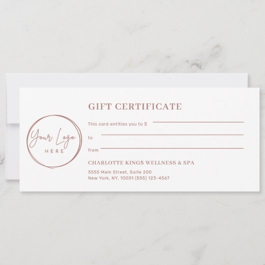 Minimal Eyebrow Logo Gift Certificate (裏面)