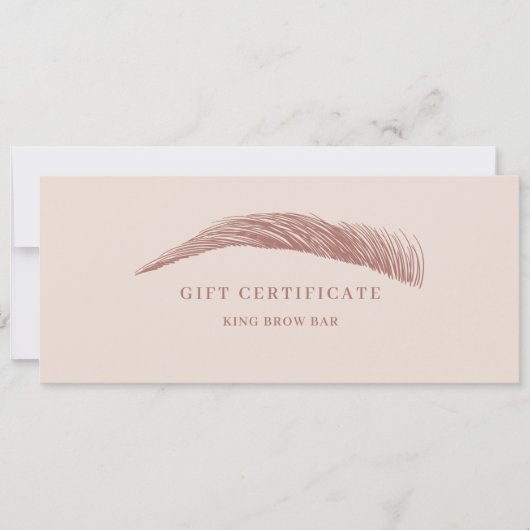 Minimal Eyebrow Logo Gift Certificate (正面)