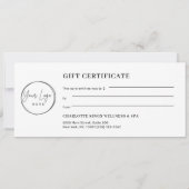 Minimal Eyebrow Logo Gift Certificate (裏面)