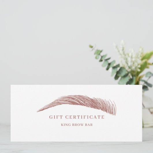 Minimal Eyebrow Logo Gift Certificate (スタンド正面)