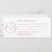 Minimal Eyebrow Logo Gift Certificate (裏面)