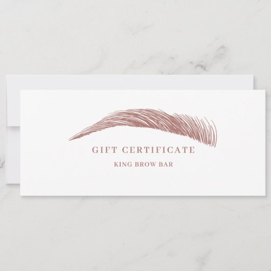Minimal Eyebrow Logo Gift Certificate (正面)