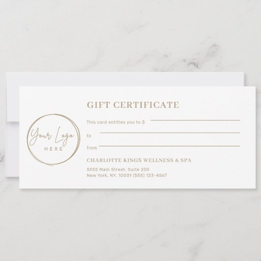 Minimal Eyebrow Logo Gift Certificate (裏面)