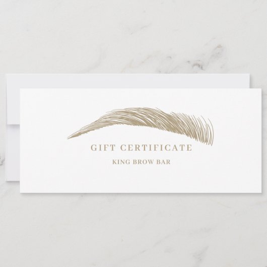 Minimal Eyebrow Logo Gift Certificate (正面)