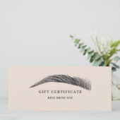 Minimal Eyebrow Logo Gift Certificate (スタンド正面)