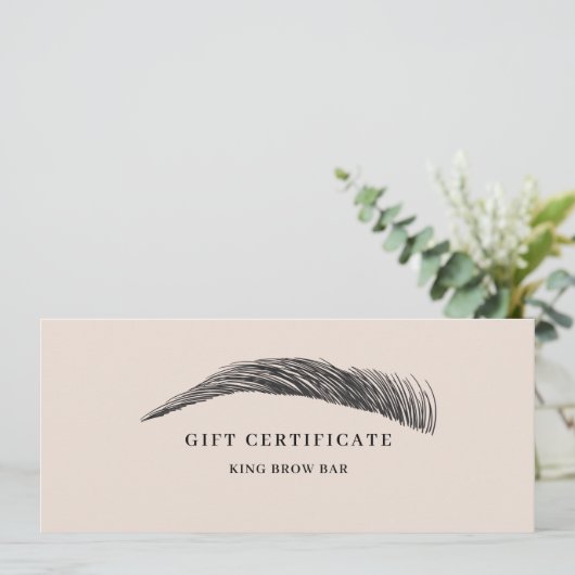 Minimal Eyebrow Logo Gift Certificate (スタンド正面)