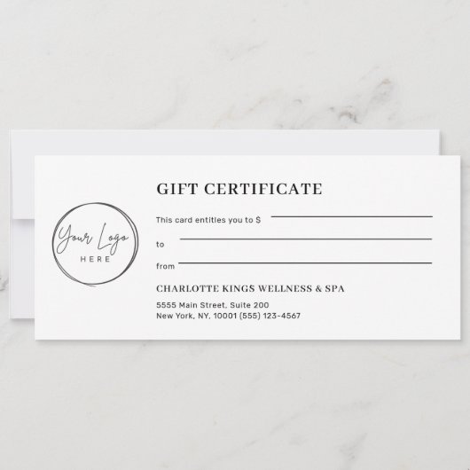Minimal Eyebrow Logo Gift Certificate (裏面)