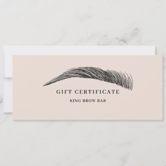 Minimal Eyebrow Logo Gift Certificate (正面)