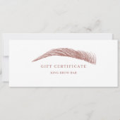 Minimal Eyebrow Salon QR Code Gift Certificate (正面)