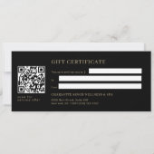 Minimal Eyebrow Salon QR Code Gift Certificate (裏面)