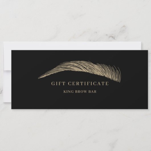 Minimal Eyebrow Salon QR Code Gift Certificate (正面)
