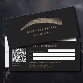 Minimal Eyebrow Salon QR Code Gift Certificate