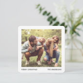 Minimal Family Name & Year Christmas Photo Collage シーズンカード (スタンド正面)