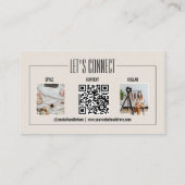 Minimal Fashion Instagram Influencer Photo QR Code 名刺 (裏面)