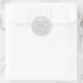 Minimal Faux Blind Deboss Cotton Bridal Shower  ラウンドシール (バッグ)