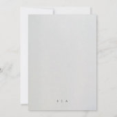 Minimal Faux Blind Deboss Cotton Bridal Shower 招待状 (裏面)