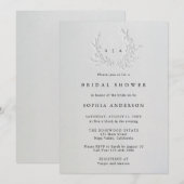 Minimal Faux Blind Deboss Cotton Bridal Shower 招待状 (正面/裏面)