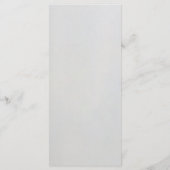 Minimal Faux Blind Deboss Cotton Wedding Flat Menu メニュー (裏面)