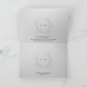 Minimal Faux Blind Deboss Cotton Wedding Folded  サンキューカード (内部)