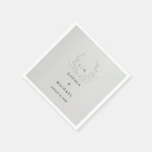 Minimal Faux Blind Deboss Cotton Wedding Napkins スタンダードカクテルナプキン (角)