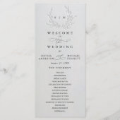 Minimal Faux Blind Deboss Cotton Wedding Program プログラム (正面)