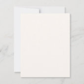 Minimal Faux Letterpress off-white Note Card 招待状 (裏面)