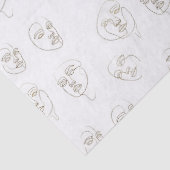 Minimal Female Face Line Pattern (1) 薄葉紙 (詳細)