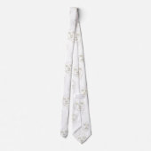 Minimal Female Face Line Pattern (2) ネクタイ (裏面)