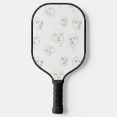 Minimal Female Face Line Pattern (2) ピックルボールラケット (裏面)