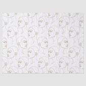 Minimal Female Face Line Pattern (2) 薄葉紙 (正面)