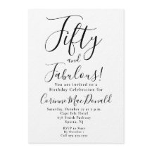 Minimal Fifty and Fabulous 50th Birthday Party