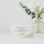 Minimal Fine Clothing Boutique Business Card  名刺 (スタンド正面)
