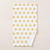 Minimal Fire Flame Icon Hot Lit Aesthetic Graphic バスタオルセット (ハンドタオル)