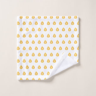 Minimal Fire Flame Icon Hot Lit Aesthetic Graphic バスタオルセット