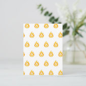 Minimal Fire Flame Icon Hot Lit Aesthetic Graphic ポストカード (スタンド正面)