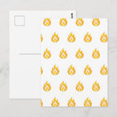 Minimal Fire Flame Icon Hot Lit Aesthetic Graphic ポストカード (正面/裏面)