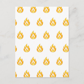 Minimal Fire Flame Icon Hot Lit Aesthetic Graphic ポストカード