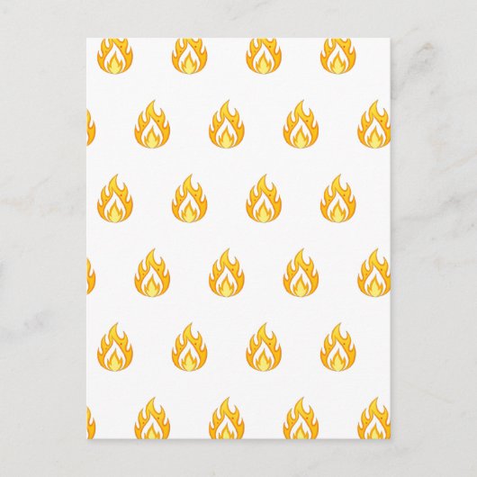 Minimal Fire Flame Icon Hot Lit Aesthetic Graphic ポストカード (正面)