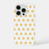 Minimal Fire Flame Icon Hot Lit Aesthetic Graphic iPhoneケース (裏面)