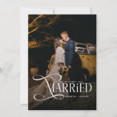 Minimal First Christmas Married Couples 2 Photos シーズンカード (正面)