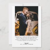 Minimal First Christmas Married Couples 2 Photos シーズンカード (裏面)